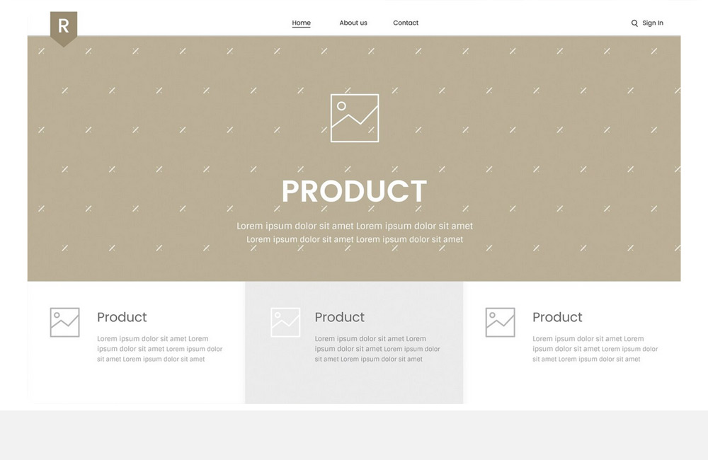 Minimalistisches Webdesign