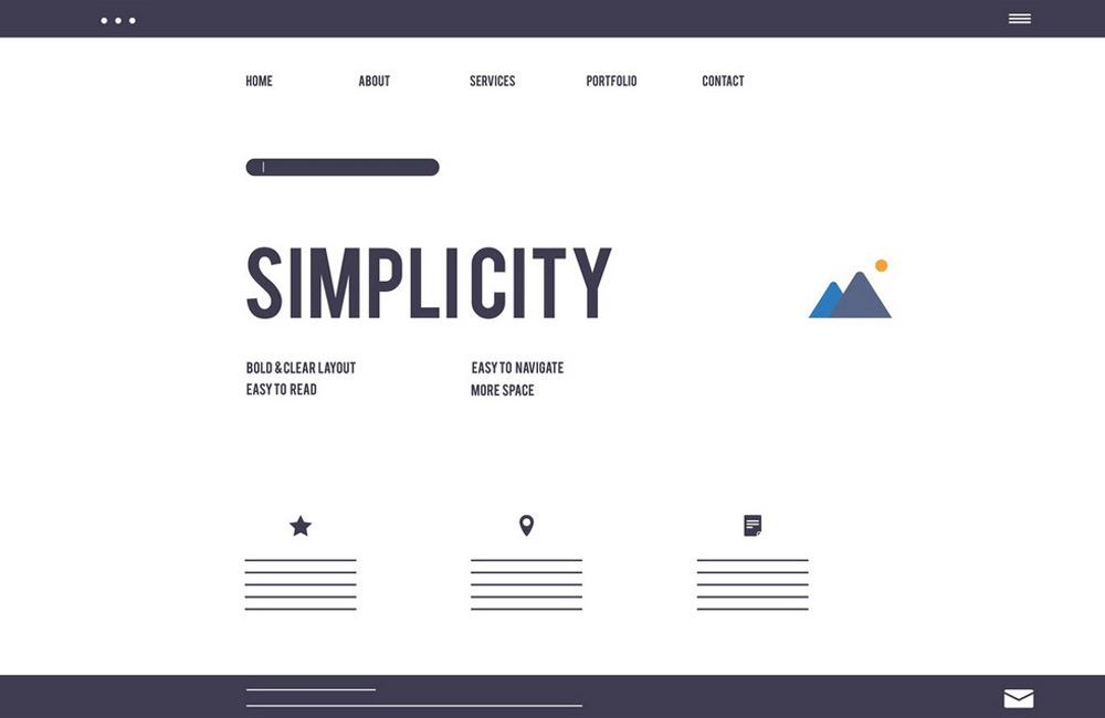minimalistisches Webdesign