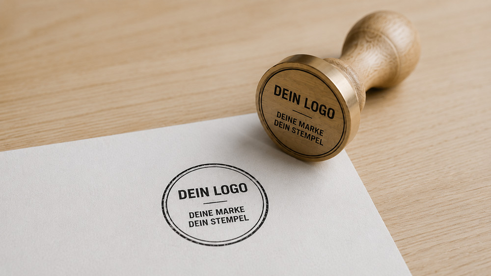Firmenstempel aus Holz