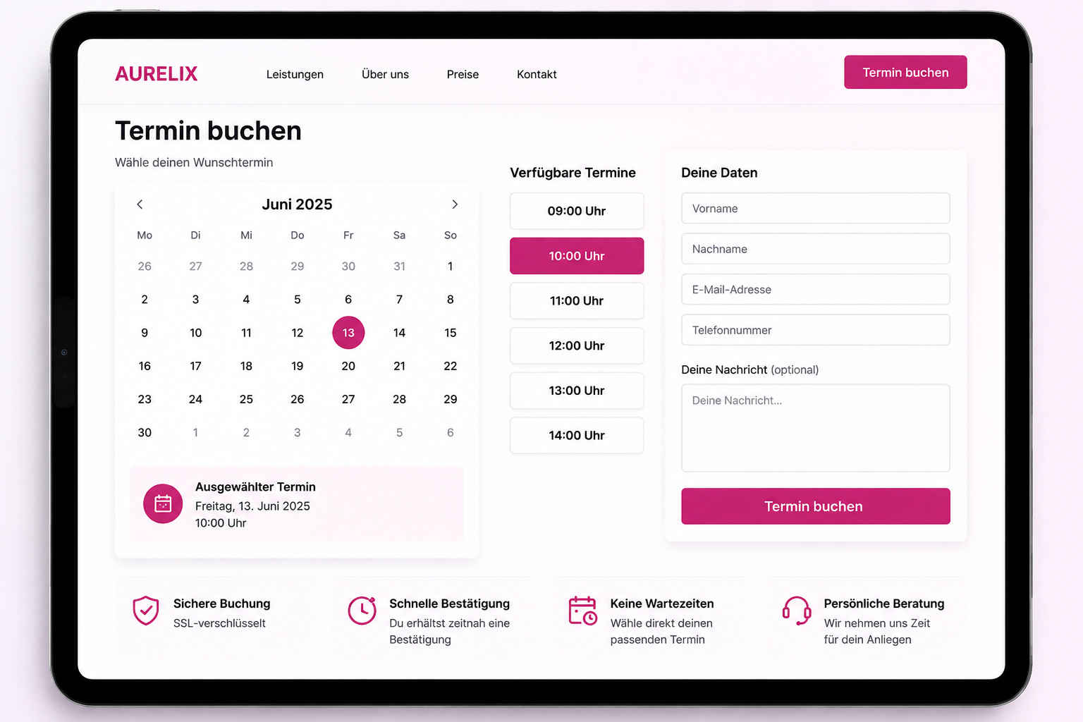 Terminbuchung