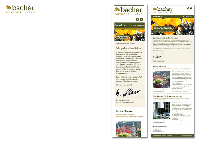 Newsletter Bacher Gartencenter